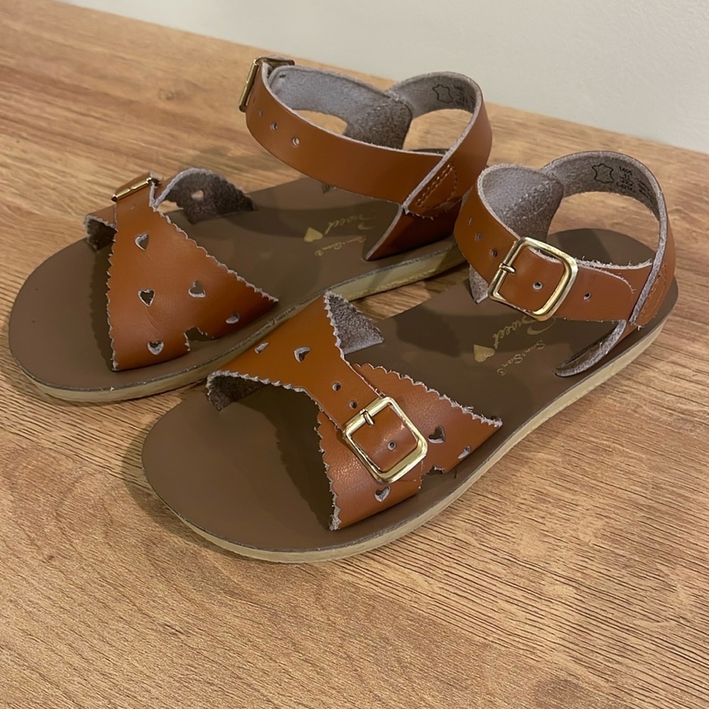 Girls Sansun leather sandals
